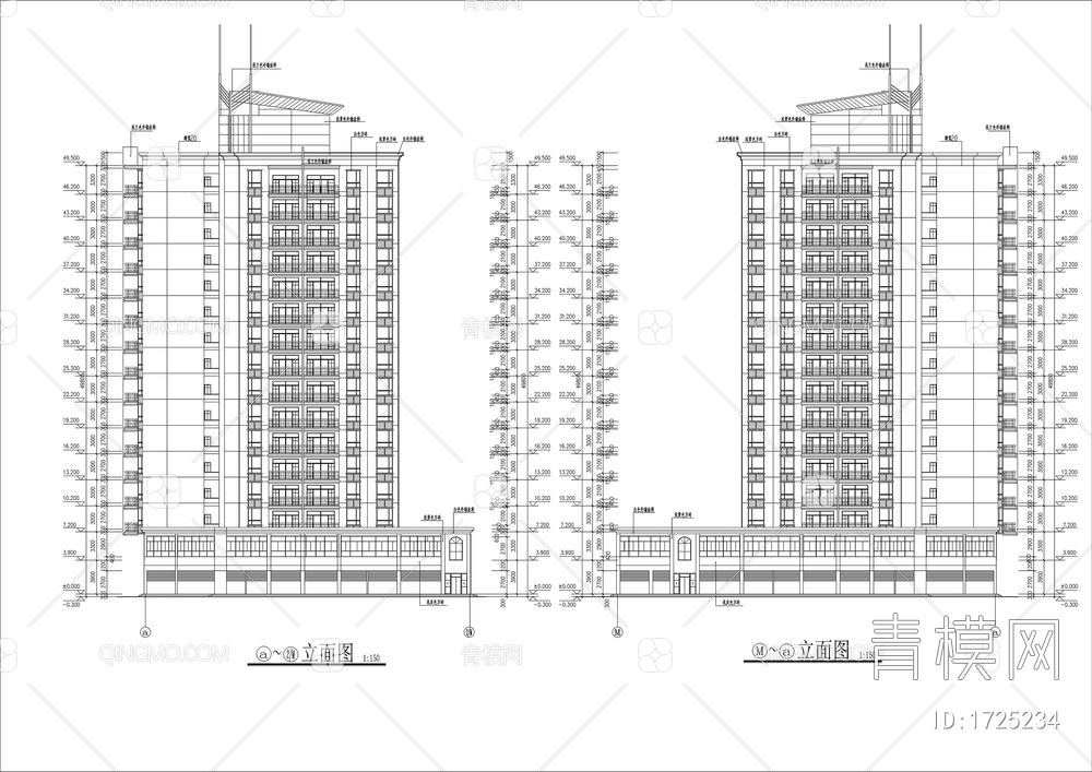 高层建筑全套图【ID:1725234】