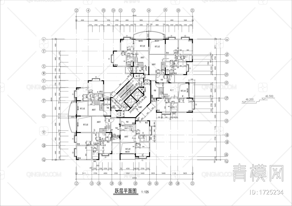 高层建筑全套图【ID:1725234】