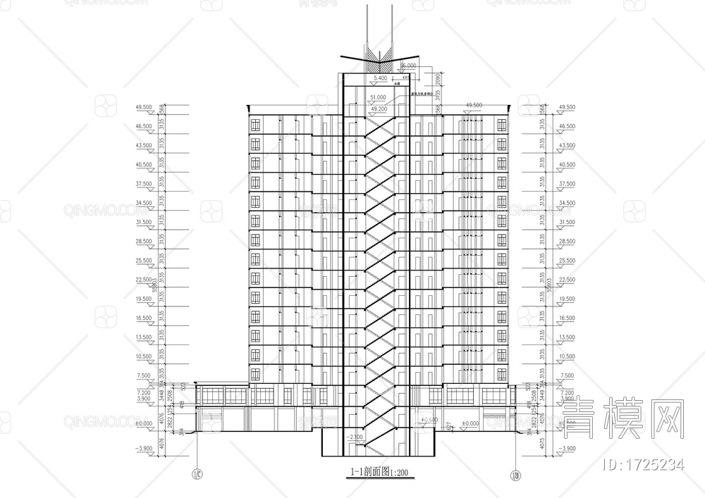 高层建筑全套图【ID:1725234】