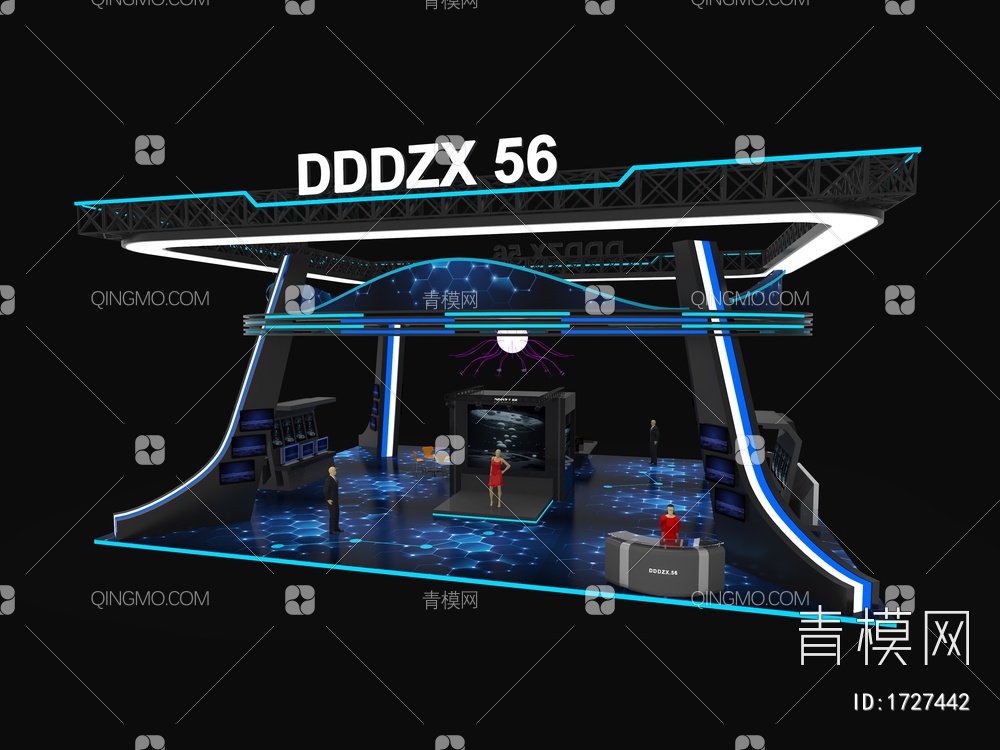 商业空间 科技商业展厅3D模型下载【ID:1727442】