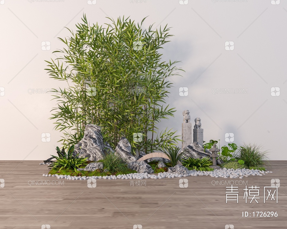 竹子景观造景3D模型下载【ID:1726296】