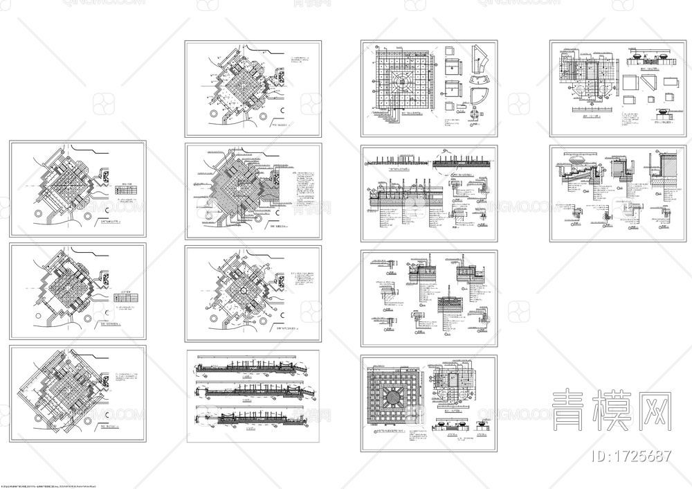 一套旱喷广场的施工图【ID:1725687】
