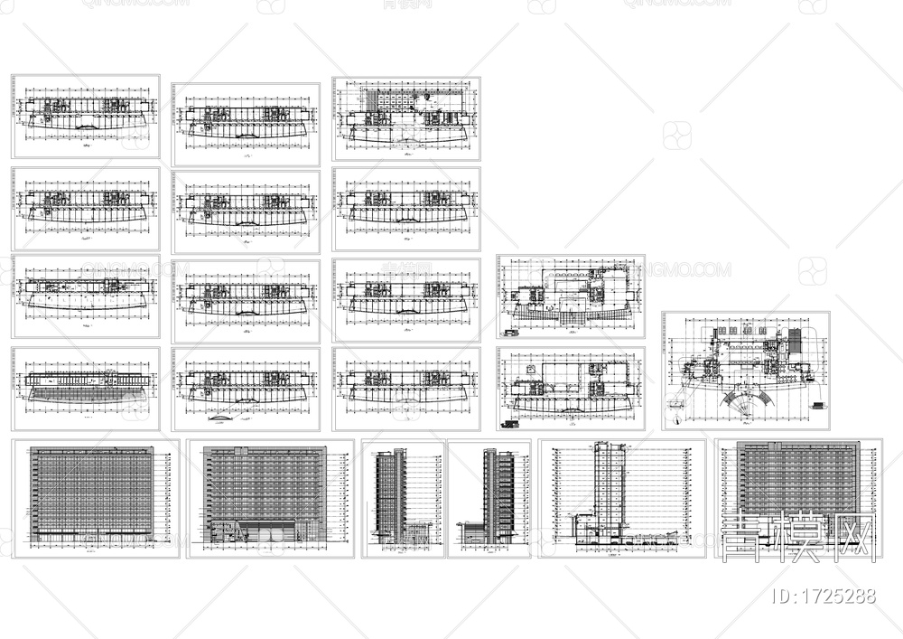 高层市政府税务大楼全套建筑图【ID:1725288】