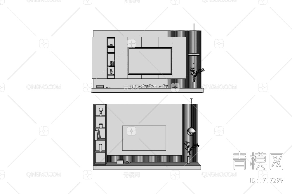 电视柜3D模型下载【ID:1717299】