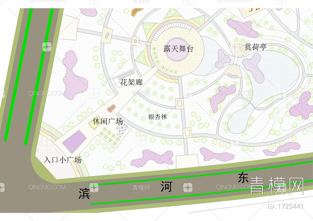 公园绿地总体规划图【ID:1725441】