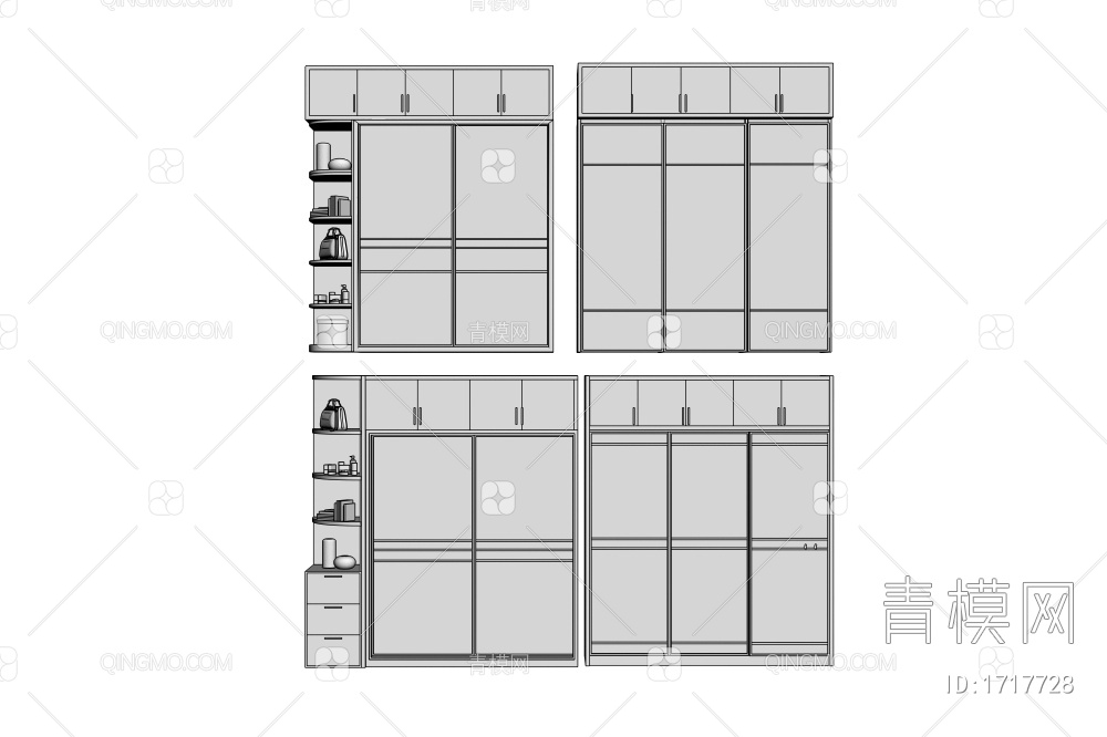 衣柜3D模型下载【ID:1717728】