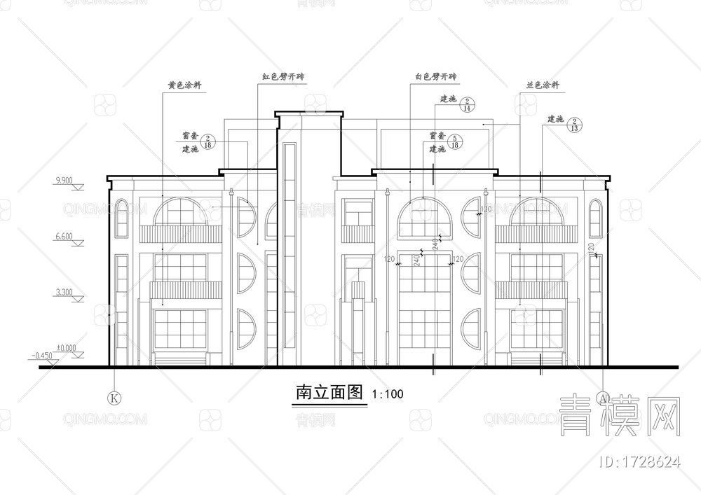 经典幼儿园全套建筑图【ID:1728624】