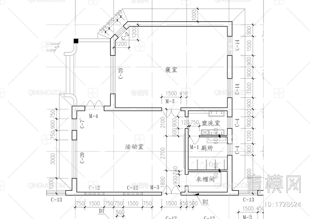 经典幼儿园全套建筑图【ID:1728624】