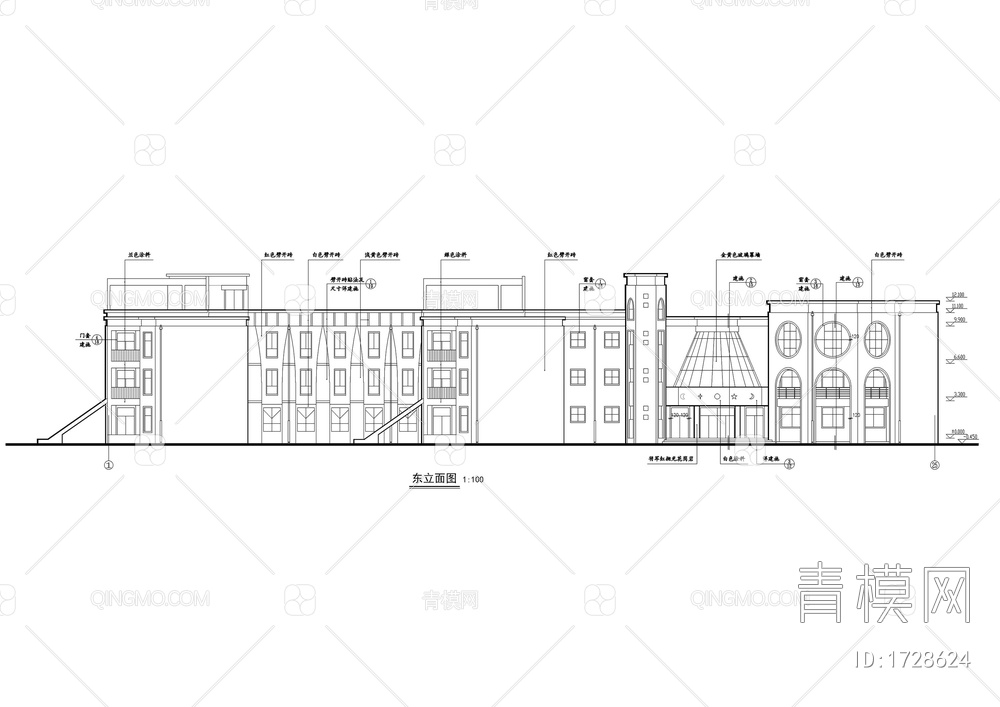 经典幼儿园全套建筑图【ID:1728624】