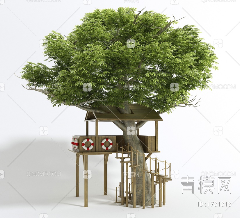 树屋3D模型下载【ID:1731318】