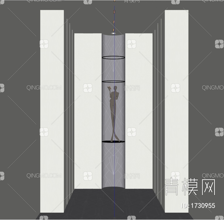 圆弧过道玄关SU模型下载【ID:1730955】