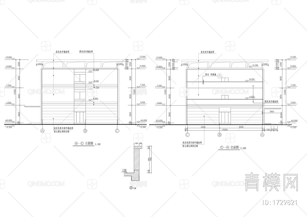 工厂三层车间建筑详图【ID:1729821】