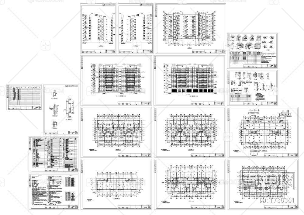 商住楼建筑设计图【ID:1730361】