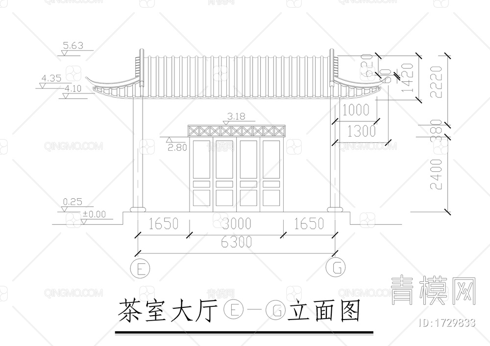 公园茶室建筑结构施工详图【ID:1729833】