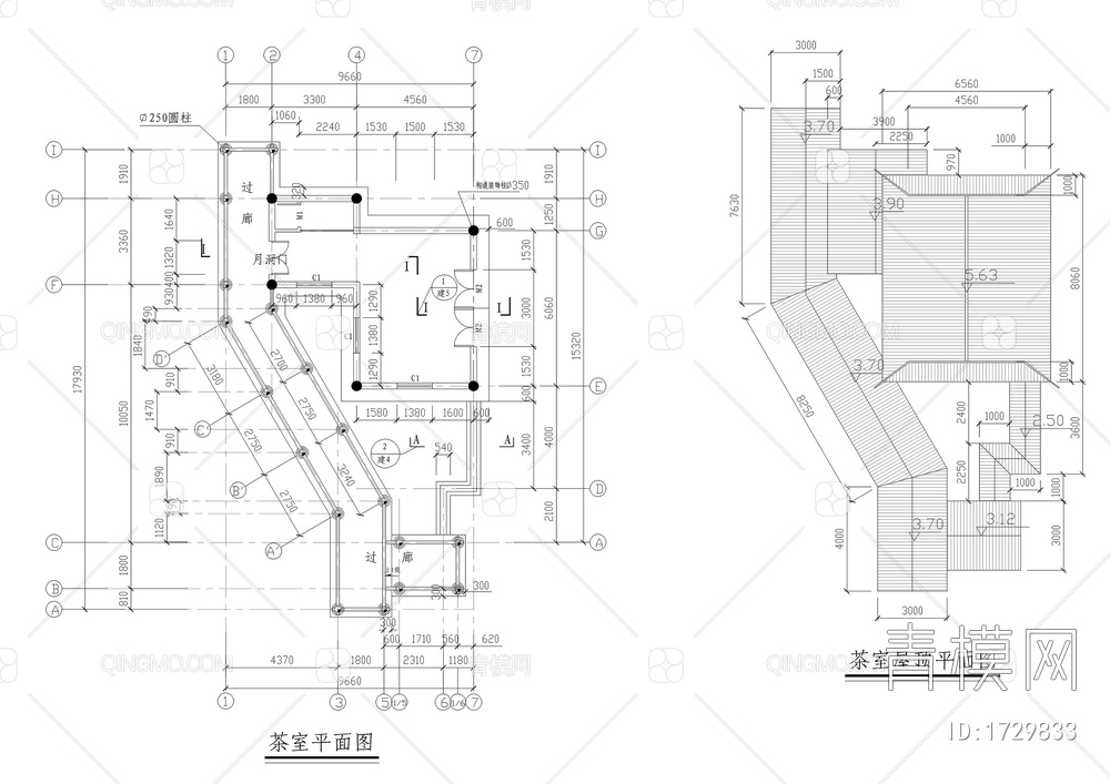 公园茶室建筑结构施工详图【ID:1729833】