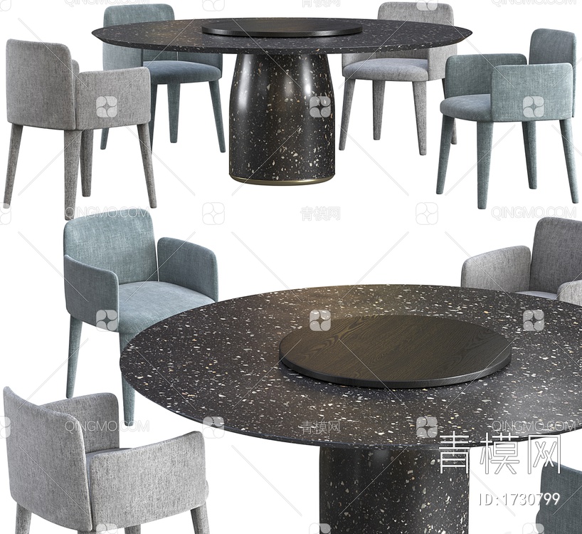 餐桌椅3D模型下载【ID:1730799】