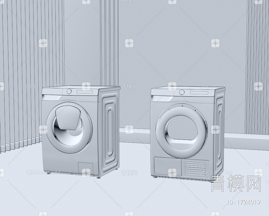 智能洗衣机3D模型下载【ID:1724019】
