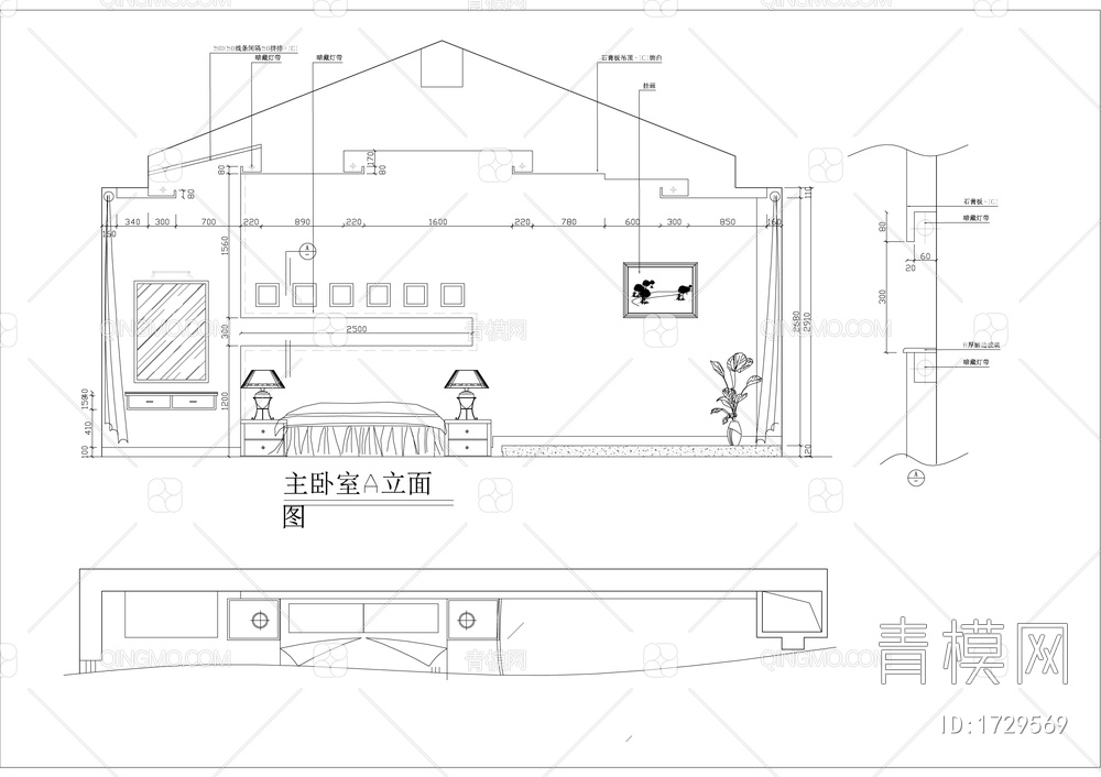 三层联排别墅全套装修图【ID:1729569】