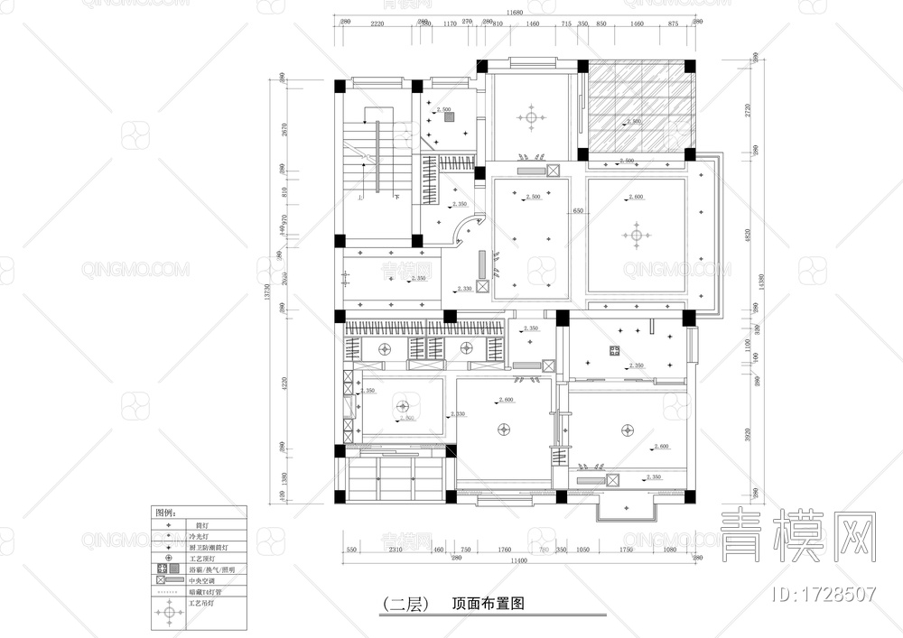 四百平别墅全套装修图【ID:1728507】