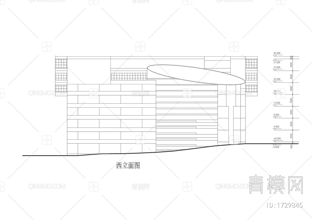 购物中心建筑图【ID:1729845】