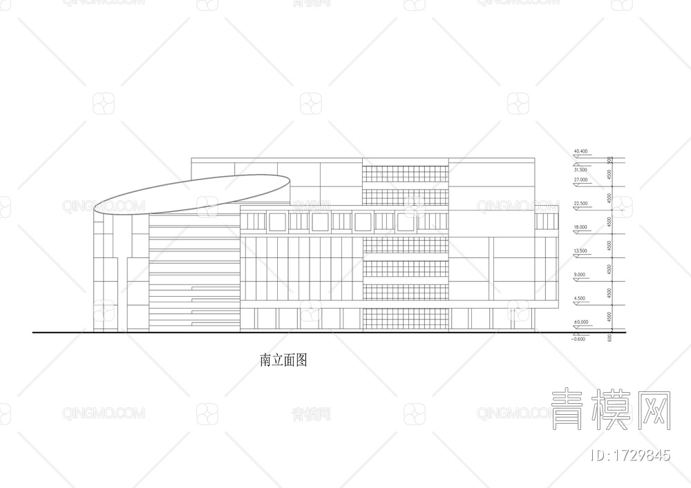 购物中心建筑图【ID:1729845】