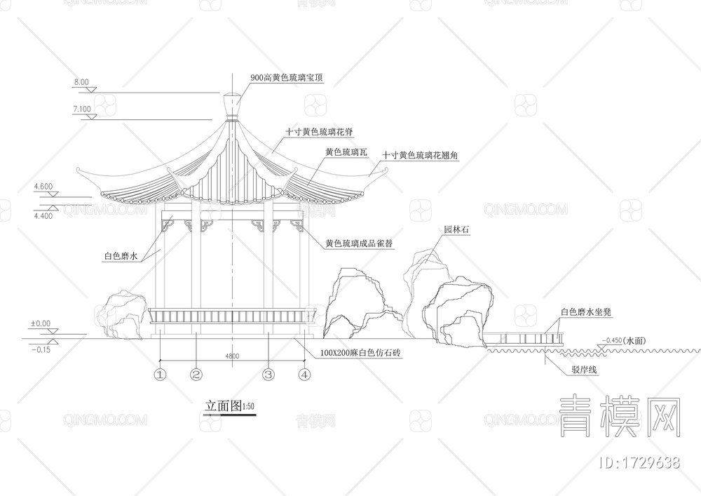 六角亭景观详图【ID:1729638】