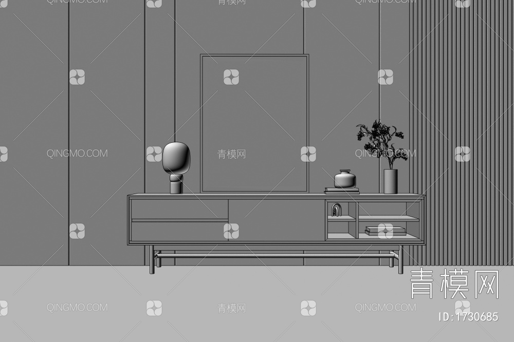 电视柜3D模型下载【ID:1730685】