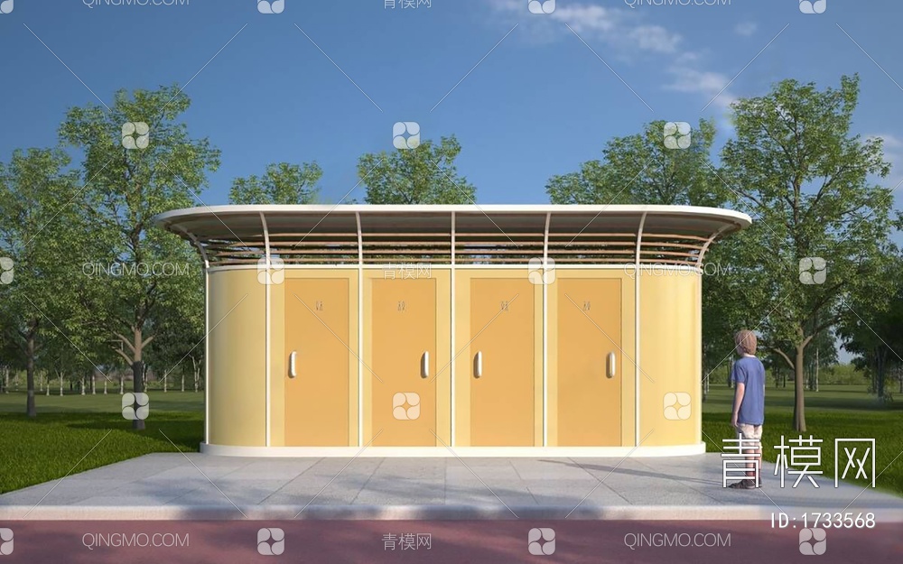 公园临时公共厕所3D模型下载【ID:1733568】