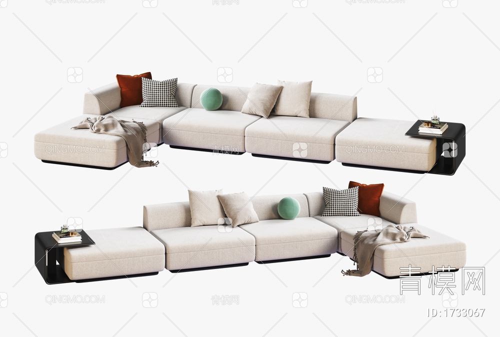 多人沙发3D模型下载【ID:1733067】
