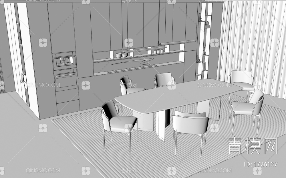餐厅3D模型下载【ID:1726137】