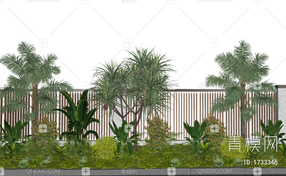 景观灌木植物SU模型下载【ID:1733346】