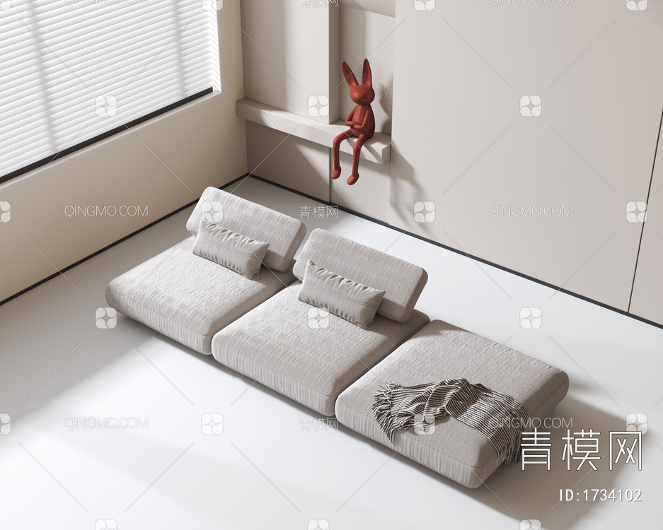 多人沙发3D模型下载【ID:1734102】