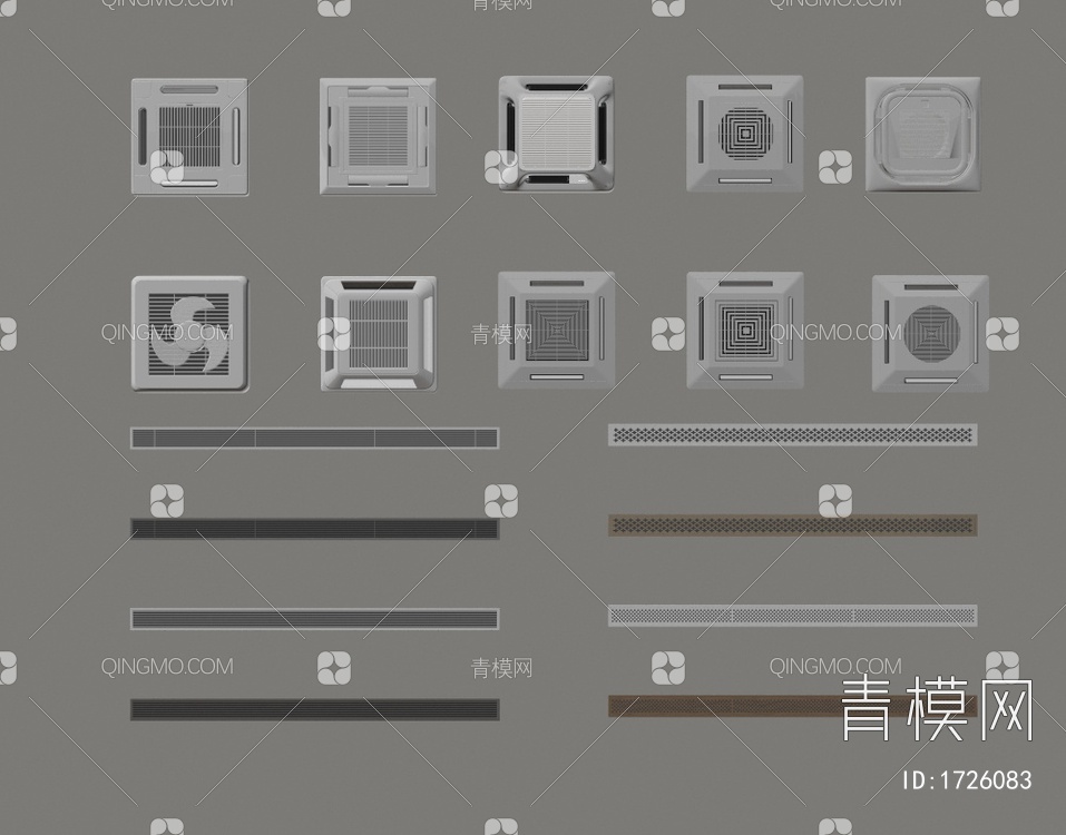 空调出风口3D模型下载【ID:1726083】