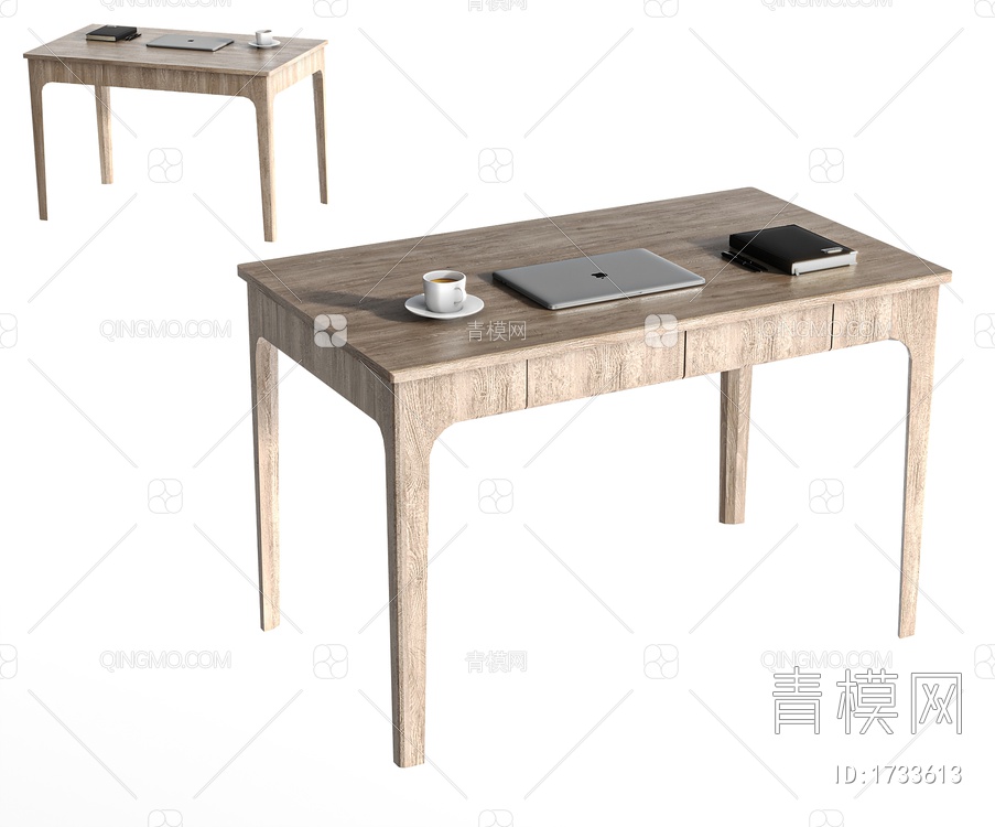 书桌，办公桌，写字桌3D模型下载【ID:1733613】