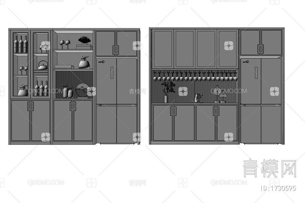 酒柜3D模型下载【ID:1730595】