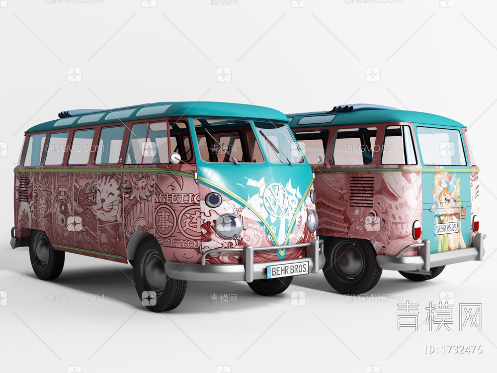 巴士3D模型下载【ID:1732476】