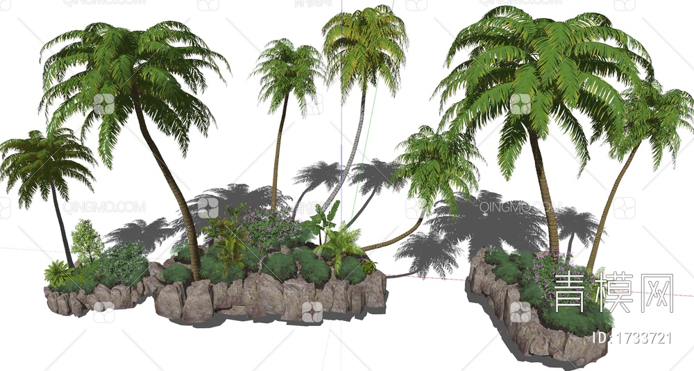 热带椰子树SU模型下载【ID:1733721】