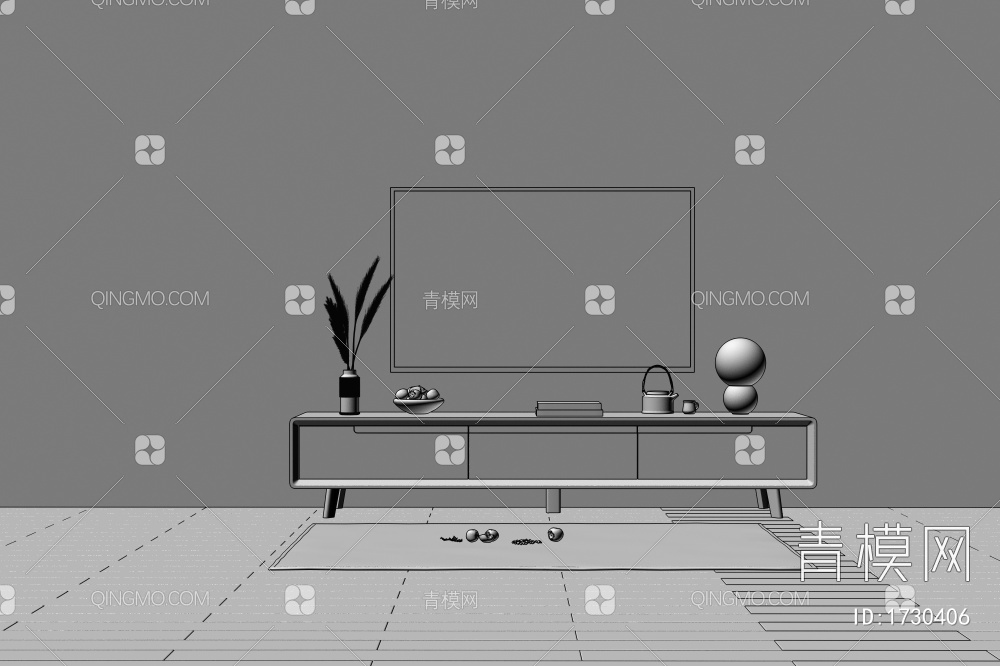 电视柜3D模型下载【ID:1730406】