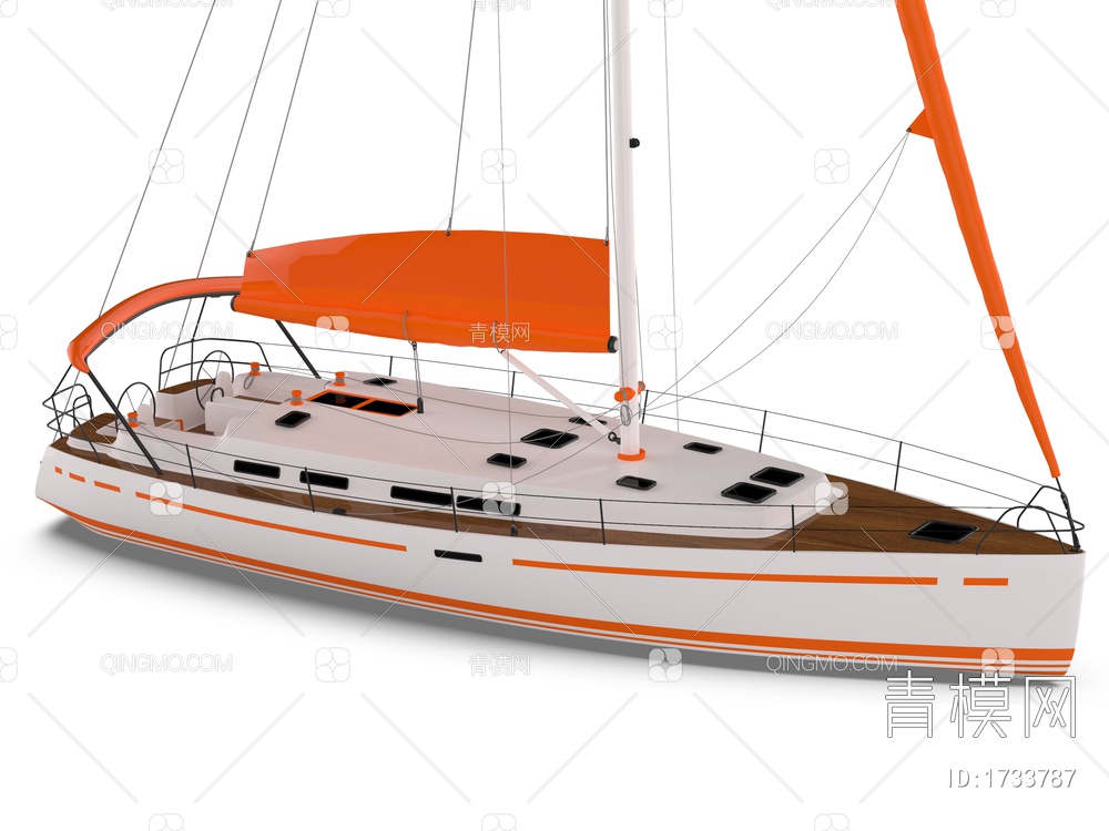 交通工具 帆船SU模型下载【ID:1733787】