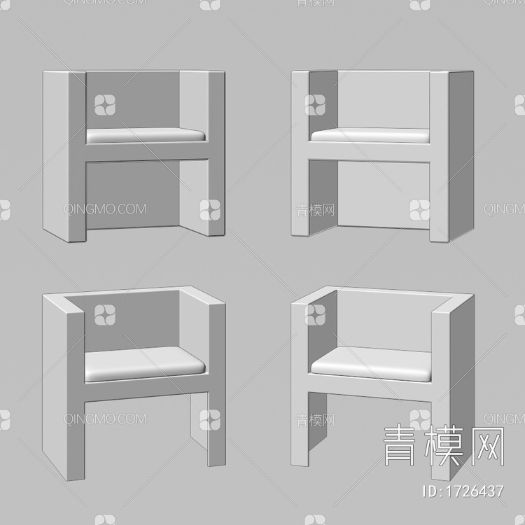 亚克力 单椅3D模型下载【ID:1726437】