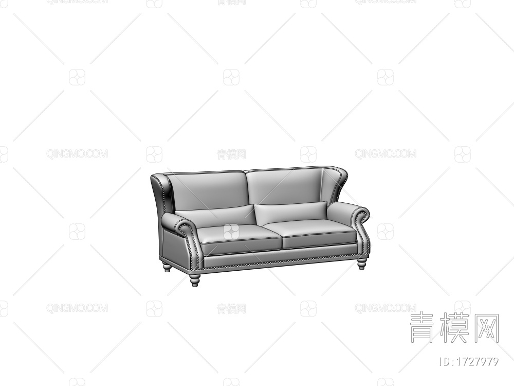 双人沙发3D模型下载【ID:1727979】