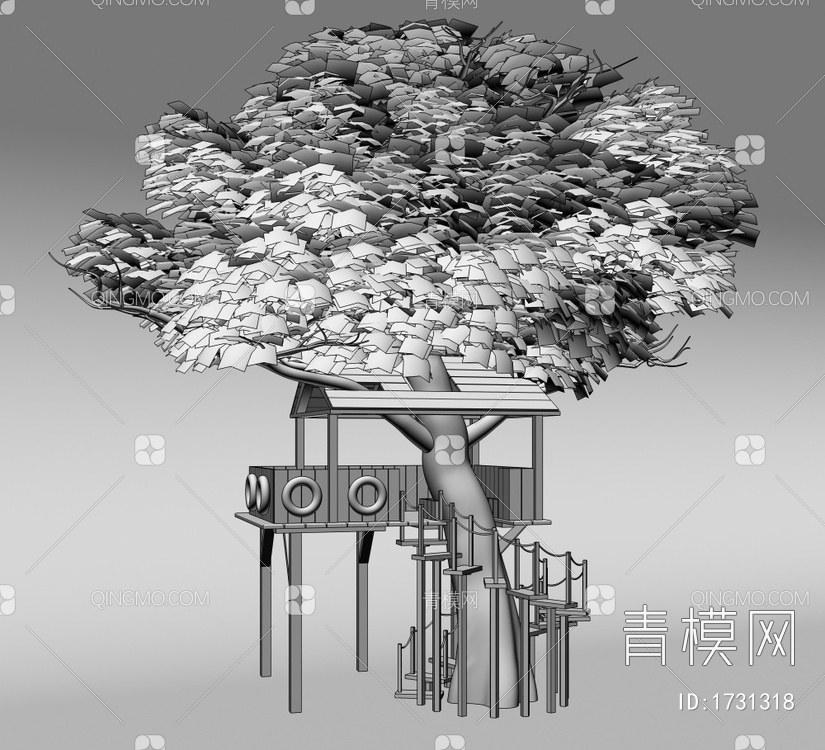 树屋3D模型下载【ID:1731318】
