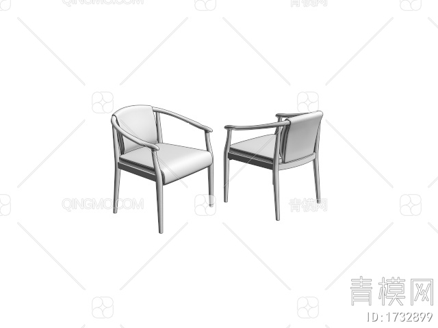 休闲椅，书椅3D模型下载【ID:1732899】