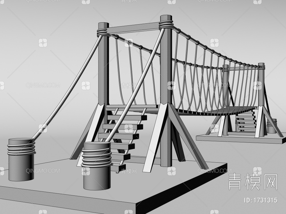 吊桥3D模型下载【ID:1731315】