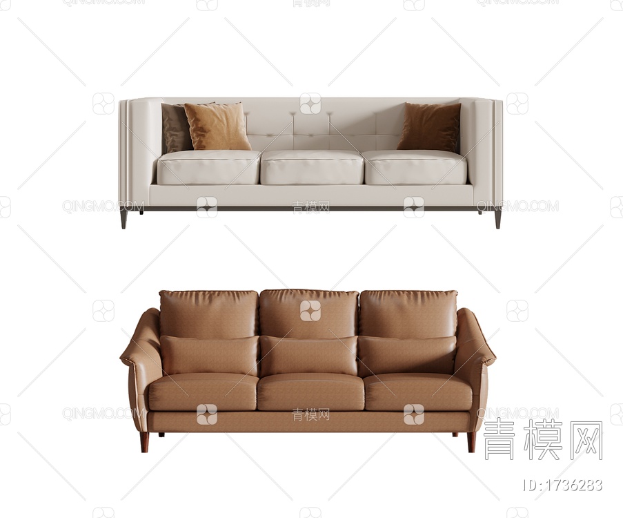 多人沙发3D模型下载【ID:1736283】