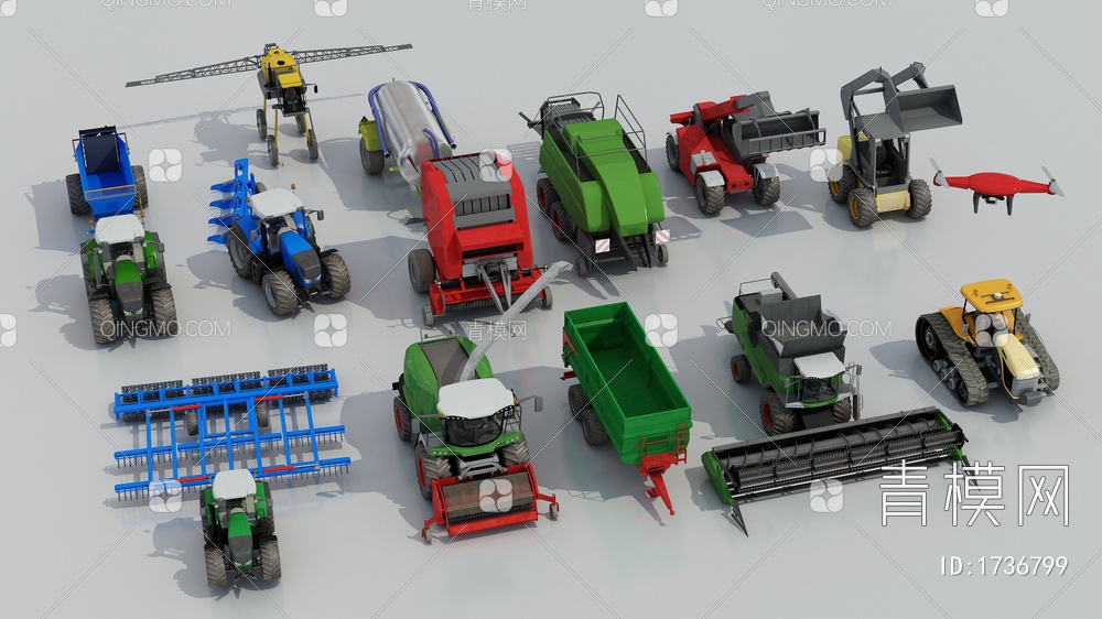 农用车3D模型下载【ID:1736799】