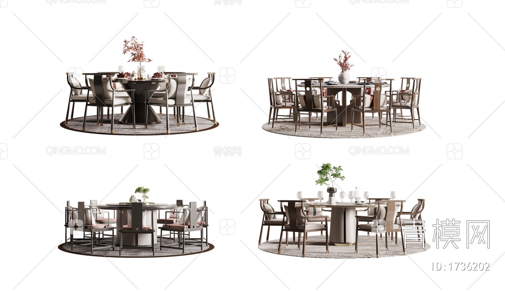 餐桌椅3D模型下载【ID:1736202】
