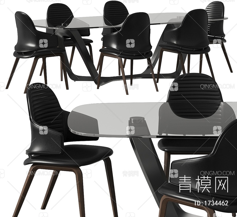 Reflex Vela餐桌椅3D模型下载【ID:1734462】