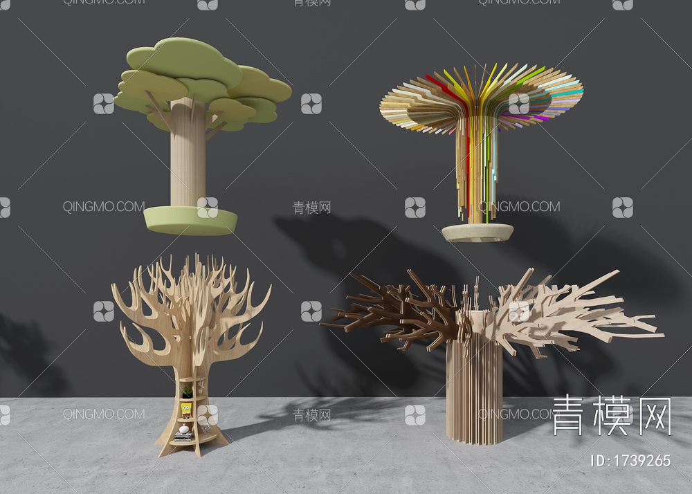 圆形柱子 造型柱子3D模型下载【ID:1739265】