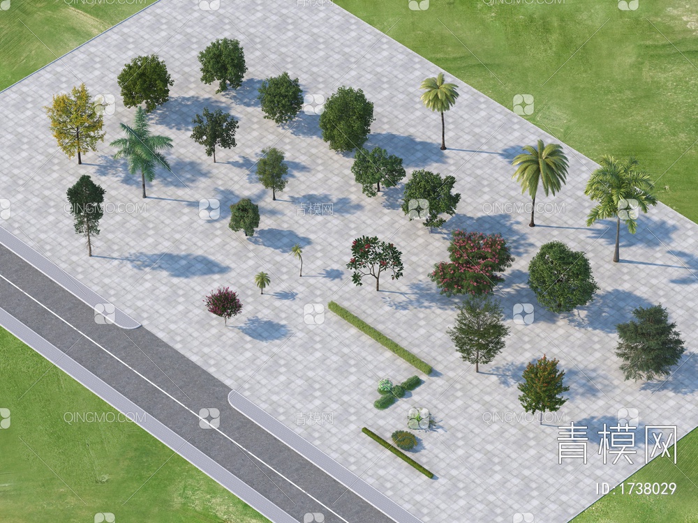 绿化树 景观树3D模型下载【ID:1738029】